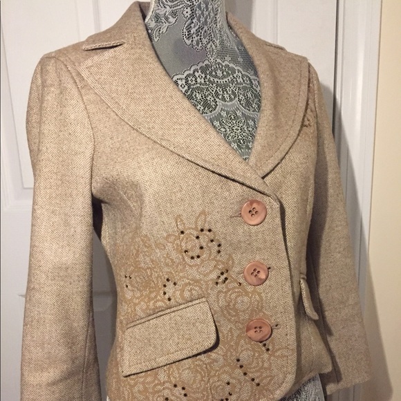 bebe Jackets & Blazers - Bebe tan tweed blazer